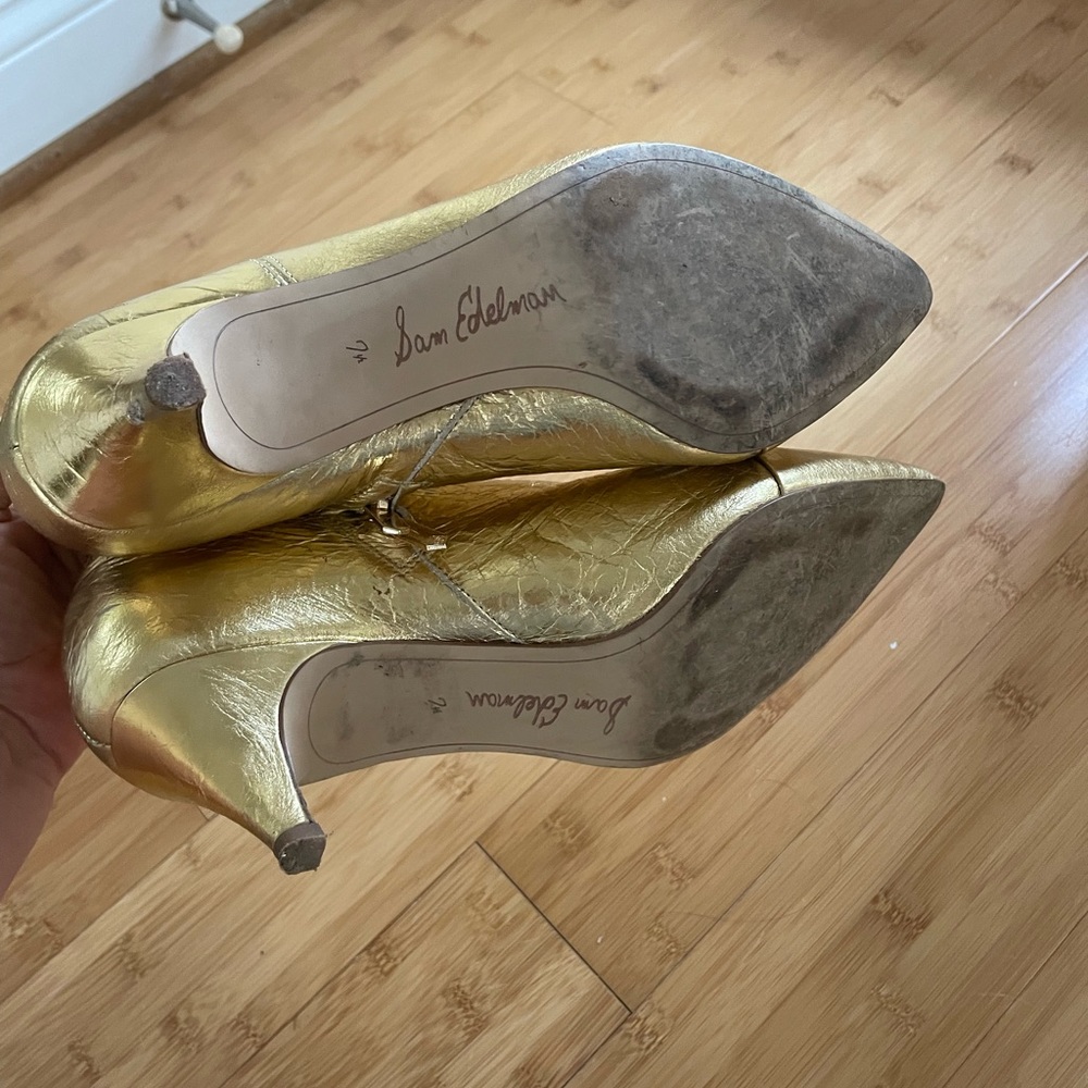 Gold Sam Edelman booties